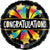 Congratulations Bursting Stars (requires heat-sealing) 9″ Foil Balloon by Betallic from Instaballoons