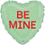 Conversation Heart Pink and Green 9″ Foil Balloon by Betallic from Instaballoons