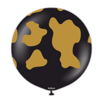 Country Cow Black with Gold Ink 24″ Latex Balloon by Kalisan from Instaballoons