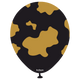 Cow Print Black with Gold Ink 12″ Latex Balloons (25 count)
