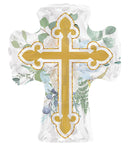 Cross With Flowers 28″ Foil Balloon by Convergram from Instaballoons