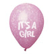 All-round Festive It's A Girl 12″ Latex Balloons (50 count)