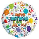 Festive Happy Birthday From All Of Us 17″ Balloon
