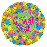 Get Well Soon Smiley 17″ Balloon