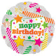 Happy Birthday Neon Candles 17″ Balloon