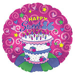 Happy Sweet 16 Birthday 17″ Balloon
