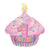 1st Birthday Girl Cupcake 22″ Balloon