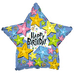 Birthday Stars Star Shape 31″ Balloon