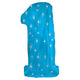Blue Sparkle Number 1 (One) 38″ Balloon