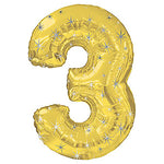 Gold Sparkle Number 3 (Three) 38″ Balloon