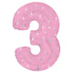 Pink Sparkle Number 3 (Three) 38″ Balloon