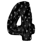 Black Sparkle Number 4 (Four) 38″ Balloon