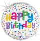 Cue the Confetti Birthday (requires heat-sealing) 9″ Balloon