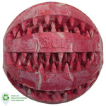 Dur Dog Toys - Medium Ball In Red & White - Created From Recycled Balloons