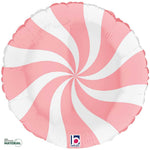 Swirly White & Matte Pink 18"  Foil Balloon