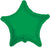 Emerald Green Star (requires heat-sealing) 9″ Foil Balloons by Convergram from Instaballoons