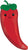 Food Friends Chili Pepper 36″ Foil Balloon by Anagram from Instaballoons