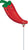 Food Friends Chili Pepper (requires heat-sealing) 14″ Foil Balloon by Anagram from Instaballoons
