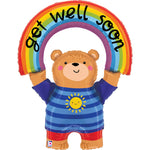 Get Well Soon Bear 39″ Foil Balloon by Betallic from Instaballoons