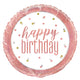 Glitz Rose Gold Birthday 18″ Balloon