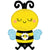 Happy Bee 32″ Foil Balloon by Anagram from Instaballoons