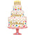 Happy Birthday Cake Pink 33″ Foil Balloon by Betallic from Instaballoons