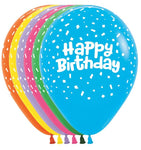 Happy Birthday Confetti 11″ Latex Balloons by Sempertex from Instaballoons