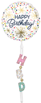 Happy Birthday Confetti Sprinkle Airwalker Foil Balloon by Anagram from Instaballoons