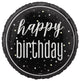 Happy Birthday Glitz Black 18″ Balloon