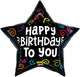 Happy Birthday Mighty Bright Star 21″ Balloon
