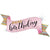 Happy Birthday Pastel Banner 45″ Foil Balloon by Betallic from Instaballoons