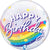 Happy Birthday Rainbow Unicorn 22″ Bubble Balloon by Takara from Instaballoons