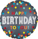 Happy Birthday Satin Confetti 18″ Balloon
