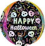 Happy Halloween Skeleton Orbz 16″ Foil Balloon by Anagram from Instaballoons