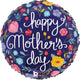 Happy Mother's Day Folk Floral 18″ Balloon