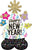Happy New Year AirLoonz 36″ Foil Balloon by Anagram from Instaballoons