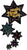 Happy New Year Burst Stars 72″ Foil Balloon by Betallic from Instaballoons