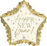 Happy New Year Golden Star 34″ Foil Balloon by Anagram from Instaballoons