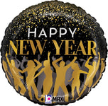 Happy New Year Satin Dance Party 18″ Foil Balloon by Betallic from Instaballoons