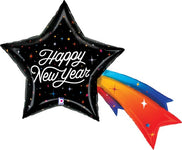 Happy New Year Shooting Star 44″ Foil Balloon by Betallic from Instaballoons