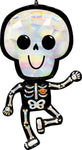 Iridescent Bare Bones Skeleton 37″ Foil Balloon by Anagram from Instaballoons