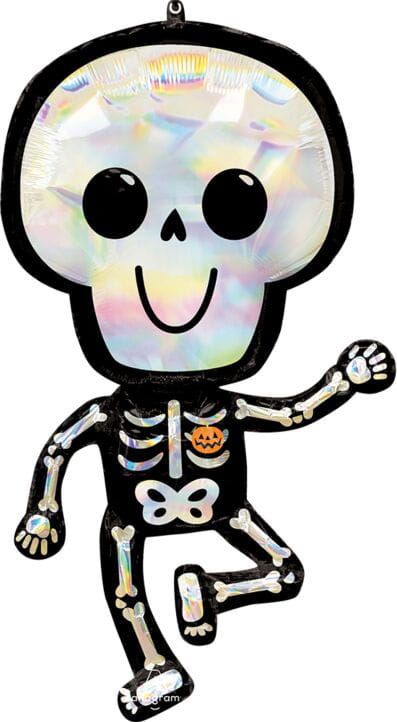 Iridescent Bare Bones Skeleton 37″ Balloon – instaballoons Wholesale