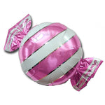 Peppermint Candy W/ Wrapper Ends - Pink/ White Stripes 18" Foil