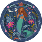 Little Mermaid Live Paper Plates 9″ by Unique from Instaballoons