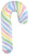 Macaron Candy Cane 35″ Foil Balloon by Betallic from Instaballoons