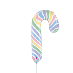 Macaron Candy Cane (requires heat-sealing) 14″ Foil Balloon by betallic from Instaballoons