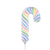 Macaron Candy Cane (requires heat-sealing) 14″ Foil Balloon by betallic from Instaballoons