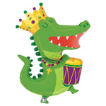 Mardi Gras Party Gator 37″ Foil Balloon by Betallic from Instaballoons