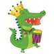 Mardi Gras Party Gator 37″ Balloon