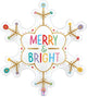 Merry and Bright Snowflake 31″ Balloon